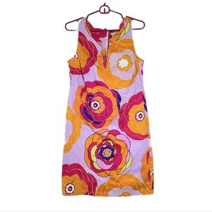 Jonathan Martin Floral 70s mod style cotton shift dress